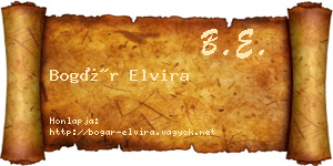 Bogár Elvira névjegykártya